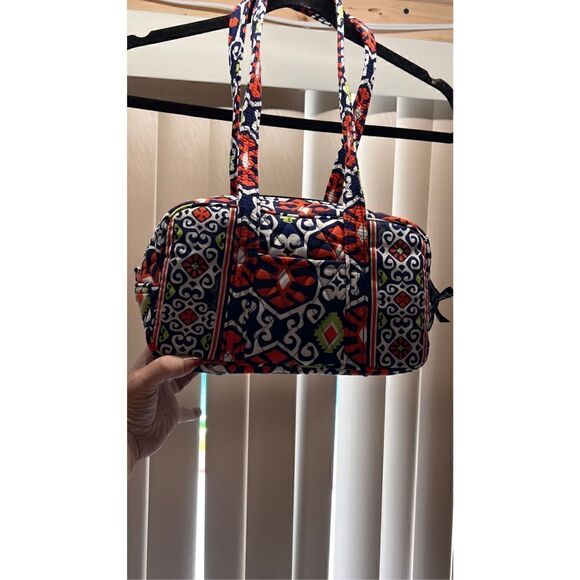 Vera Bradley Women's Purse Sun Valley Tote Shoulder Bag Purse Orange Cotton - Picture 1 of 12